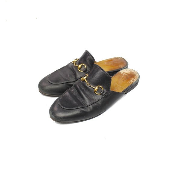 GUCCI Princetown Leather Horsebit Loafers Mules - Picture 7 of 12